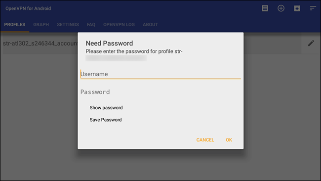 password della VPN android password della VPN android