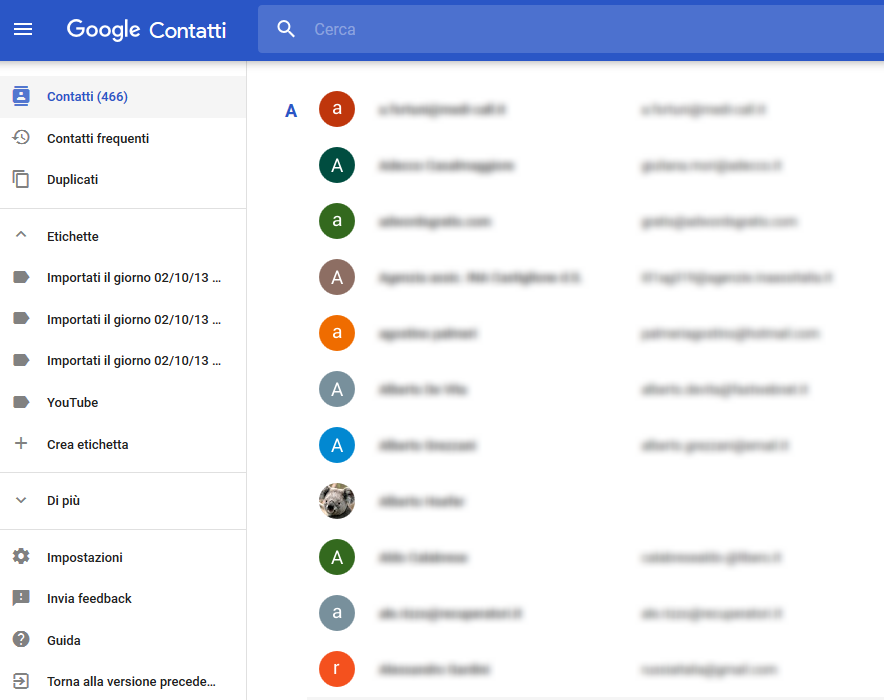 Gestione di contatti Google Gestione di contatti Google