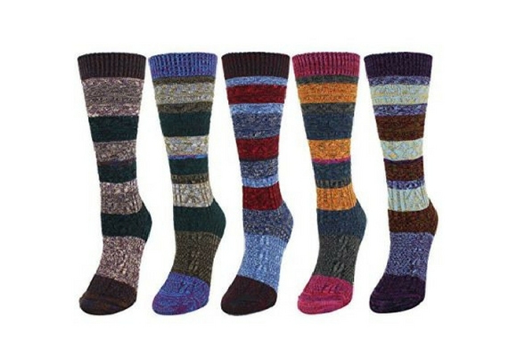 Calze lunghe da viaggio colorate Calze lunghe da viaggio colorate