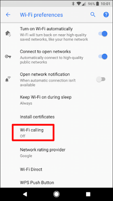 opzione Chiamata Wi-Fi