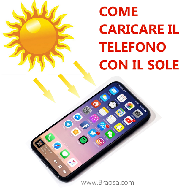 Caricare batteria telefono con il sole Caricare batteria telefono con il sole