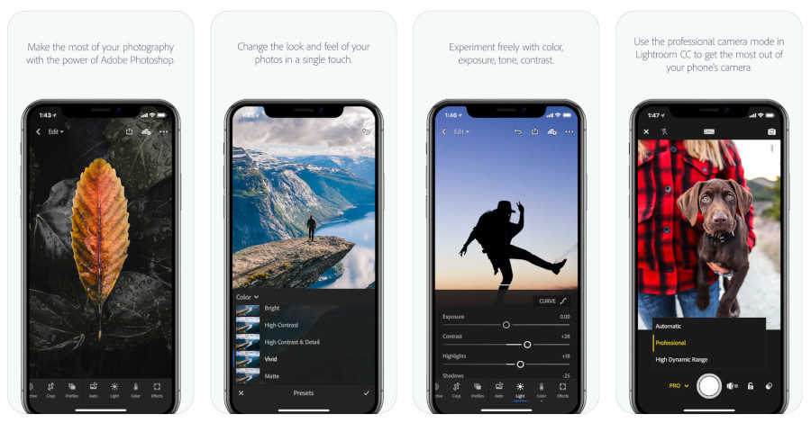 Adobe Lightroom CC per iPhone Adobe Lightroom CC per iPhone