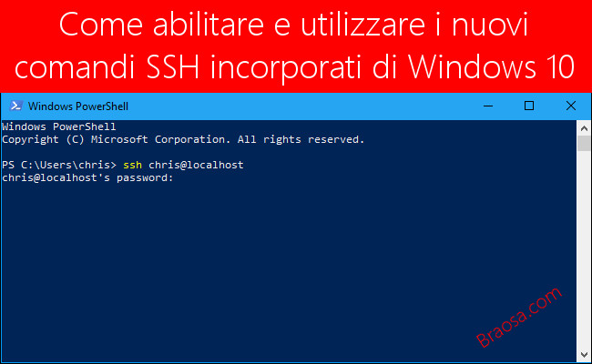 Come abilitare e utilizzare i nuovi comandi SSH incorporati in Windows 10  Come abilitare e utilizzare i nuovi comandi SSH incorporati in Windows 10