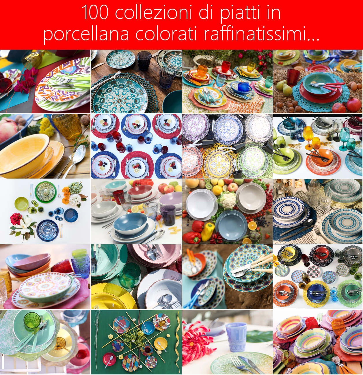 Servizi piatti porcellana colorati Villa d'Este Servizi piatti porcellana colorati Villa d'Este