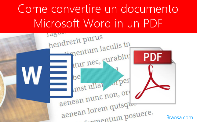 Come convertire un documento di Microsoft Word in un PDF Come convertire un documento di Microsoft Word in un PDF