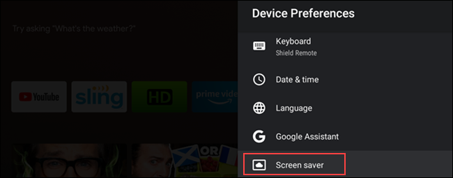 Selezione screensaver Android TV Selezione screensaver Android TV