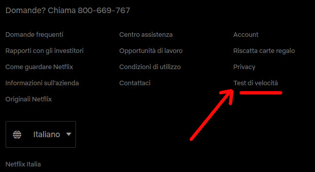 Test velocità Netflix