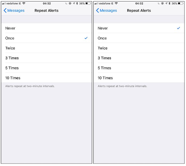 Ripetere suoneria avviso messaggio iPhone Ripetere suoneria avviso messaggio iPhone