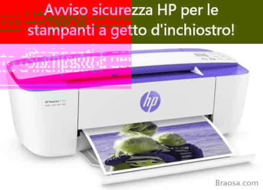 Avviso di sicurezza HP sulle stampanti a getto inchiostro per possibile virus Avviso di sicurezza HP sulle stampanti a getto inchiostro per possibile virus