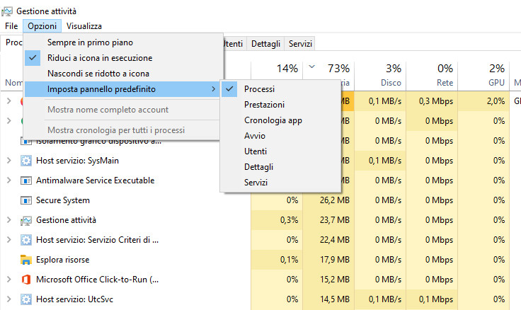 Task Manager utilità Task Manager utilità