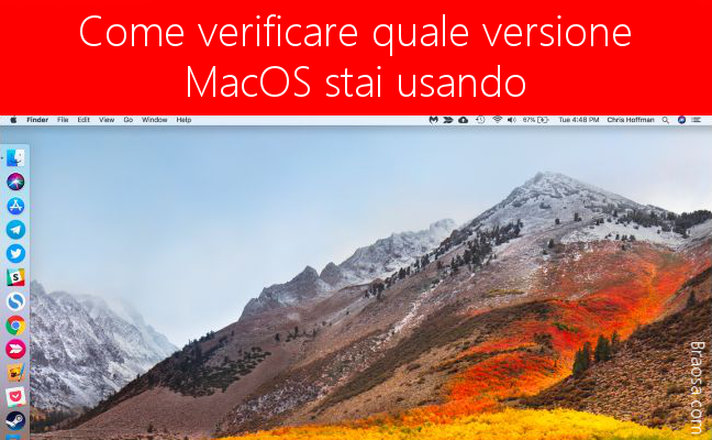 Come sapere quale versione MacOs stiamo utilizzando Come sapere quale versione MacOs stiamo utilizzando