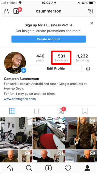 rimuovere un follower da Iinstagram