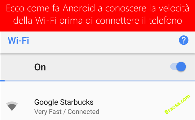 come fa android a riconoscere la velocita della WI-FI prima di connettersi alla rete come fa android a riconoscere la velocita della WI-FI prima di connettersi alla rete