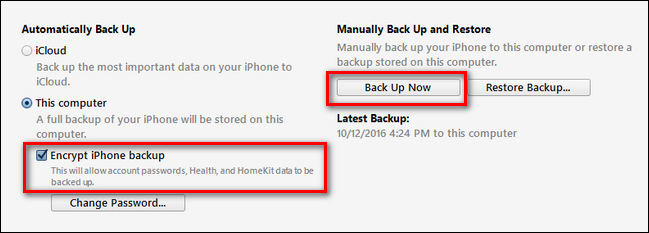 Criptare il backup dell'iPhone su iTunes