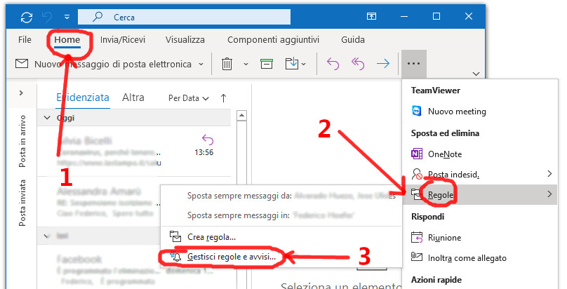 Modifica regole e avvisi in Outlook Modifica regole e avvisi in Outlook