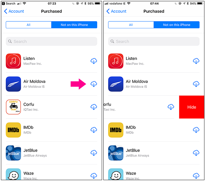 Come ri-scaricare una app presente già nell'iPhone o iPad Come ri-scaricare una app presente già nell'iPhone o iPad