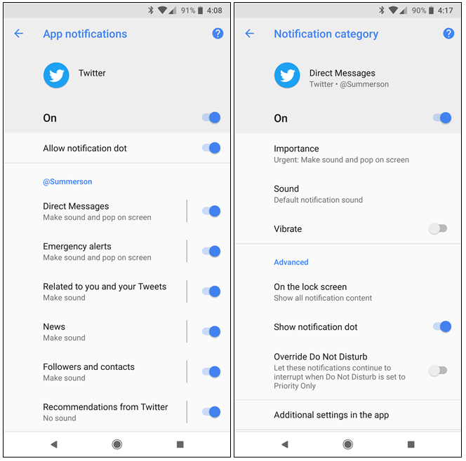 impostazione canali notifiche android impostazione canali notifiche android