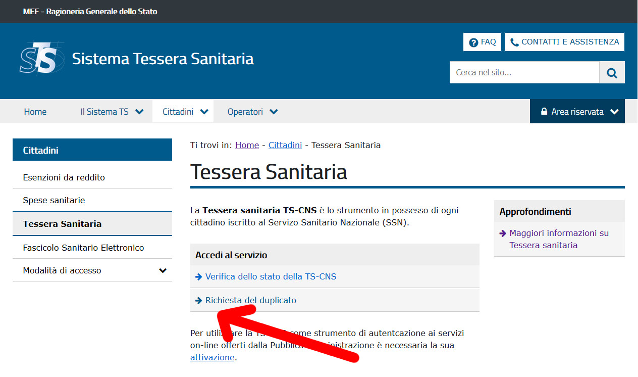 Duplicato tessera
