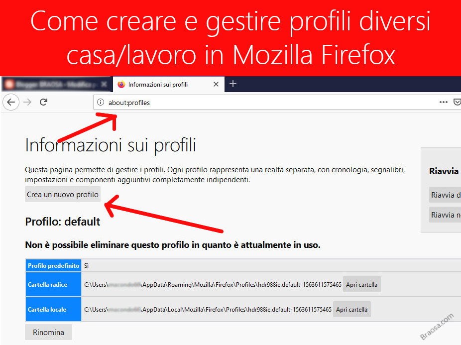 Come creare modificare e cancellare più profili Firefox Come creare modificare e cancellare più profili Firefox