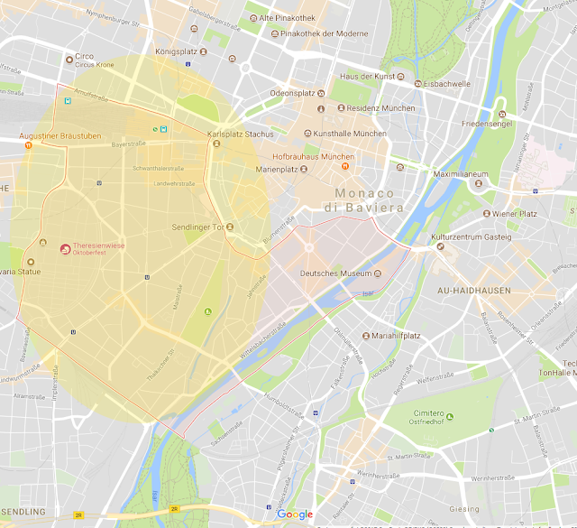 Quartiere Oktoberfest a Monaco di Baviera Ludwigsvorstadt-Isarvorstadt