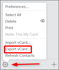 esporta vCard Salva il file esporta vCard Salva il file