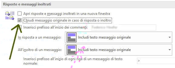 Chiudere il messaggio in caso di risposta o inoltro Outlook Chiudere il messaggio in caso di risposta o inoltro Outlook