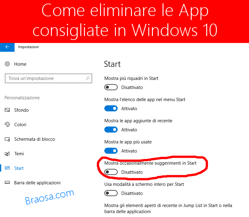 Come eliminare le App consigliate in Windows 10 Come eliminare le App consigliate in Windows 10