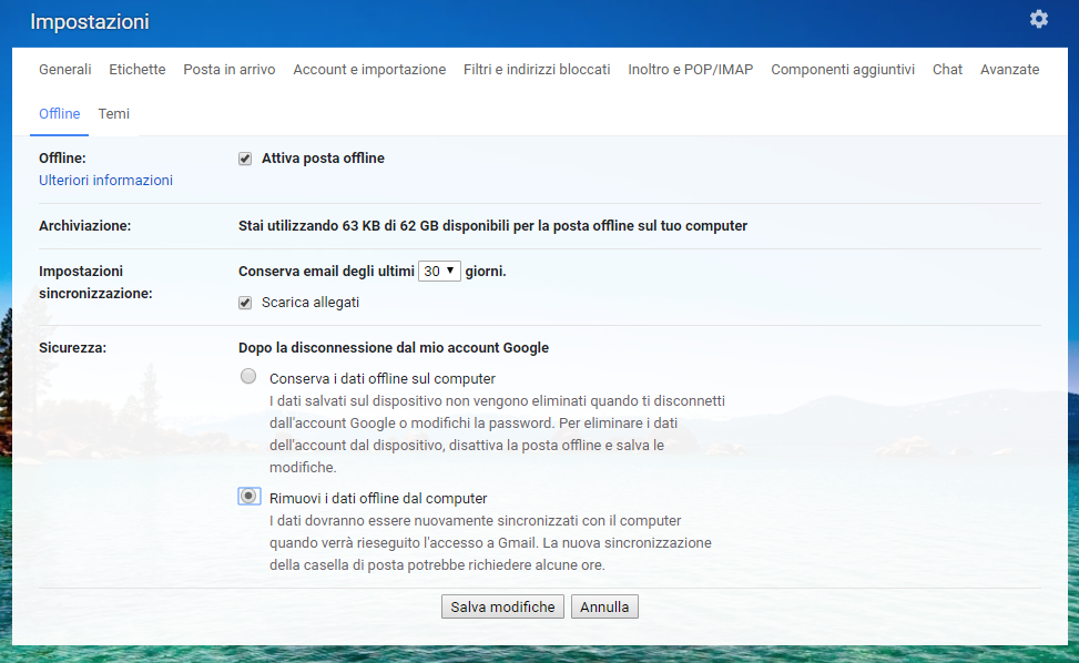 Lavorare offline con Gmail Lavorare offline con Gmail