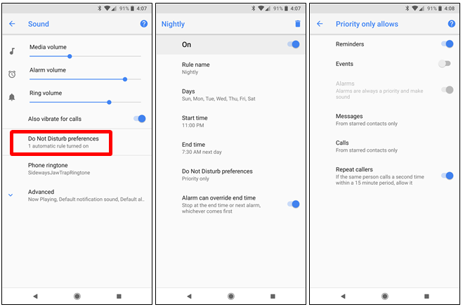 Configurare le impostazioni automatiche Non disturbare Android Configurare le impostazioni automatiche Non disturbare Android