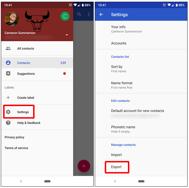 Come esportare i contatti con l'app Contatti di Google Come esportare i contatti con l'app Contatti di Google