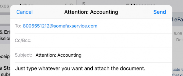 Inviare un fax allegato ad una mail con lo smartphone