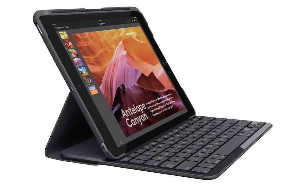 Logitech iPad Slim Folio Custodia con Tastiera Wireless e Bluetooth Logitech iPad Slim Folio Custodia con Tastiera Wireless e Bluetooth