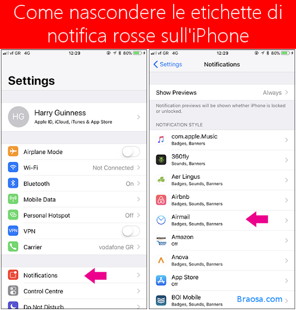 COME NASCONDERE I BADGE ROSSI DI NOTIFICA APP SULL'IPHONE COME NASCONDERE I BADGE ROSSI DI NOTIFICA APP SULL'IPHONE