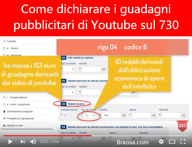 Come dichiarare i guuadagni pubblicitari Youtube sul 730 nella dichiarazione dei redditi Come dichiarare i guuadagni pubblicitari Youtube sul 730 nella dichiarazione dei redditi