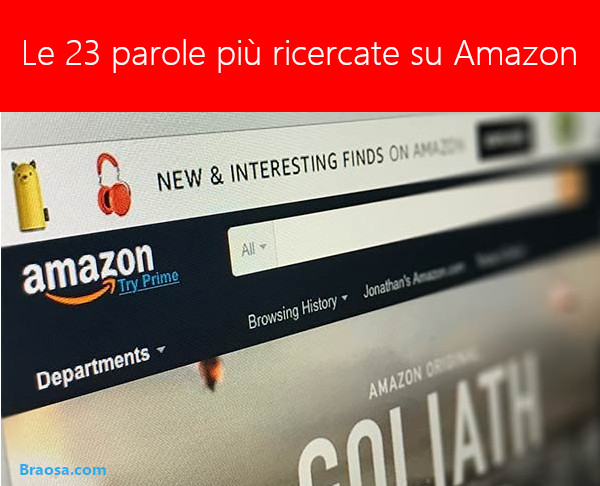 Le parole più ricercate su Amazon Le parole più ricercate su Amazon