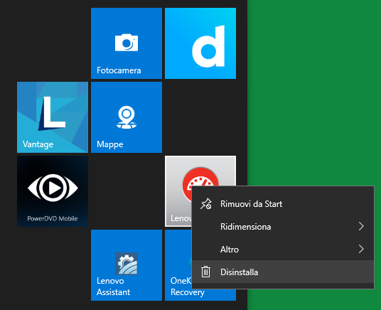 Come rimuovere le app installate sulle piastrelle del menu Windows 10 Come rimuovere le app installate sulle piastrelle del menu Windows 10