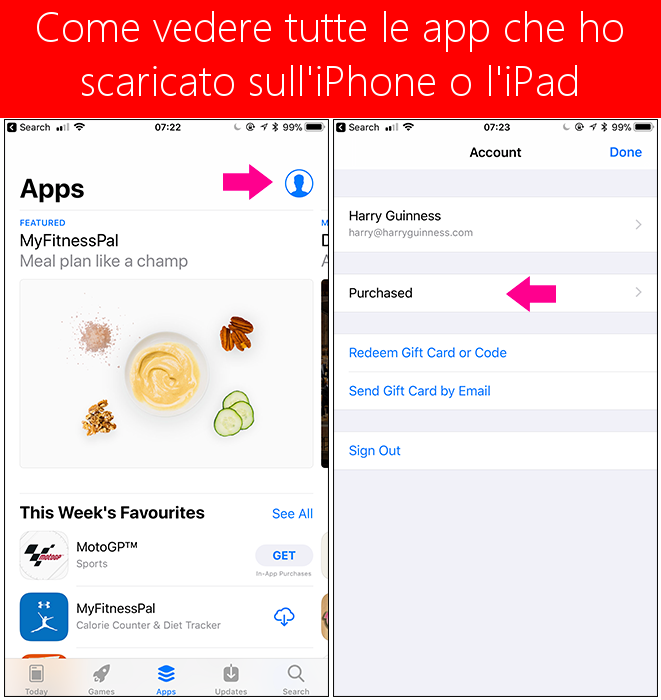 Come vedere tutte le app che ho scaricato sul l'iPhone o iPad Come vedere tutte le app che ho scaricato sul l'iPhone o iPad