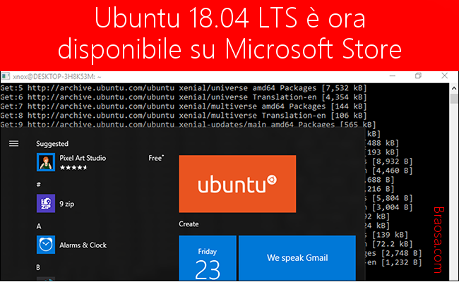 Ubuntu LTS disponibile sullo Store Microsoft Ubuntu LTS disponibile sullo Store Microsoft