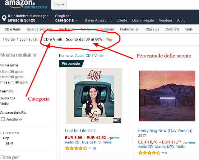 Codici sconto segreti Amazon sconto CD e Vinile