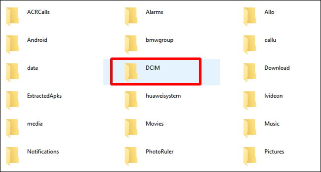 cartella DCIM cartella DCIM