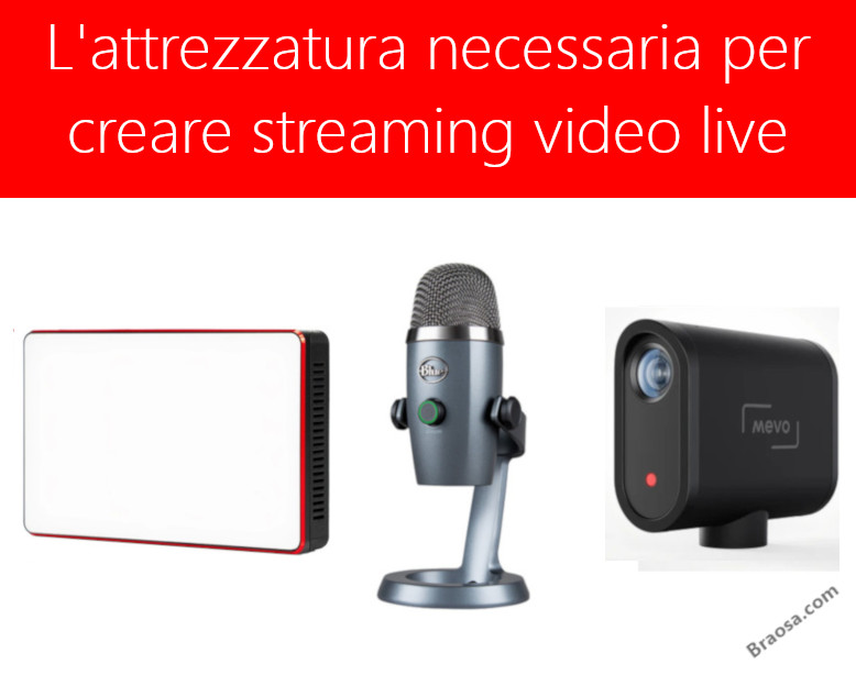Creare streaming video live, quale attrezzatura conviene.