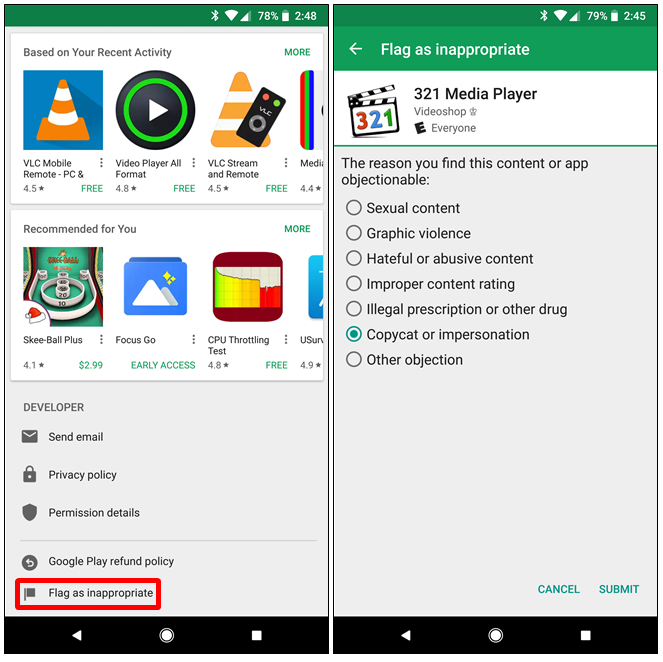 motivo per cui stai segnalando l'app come falsa motivo per cui stai segnalando l'app come falsa