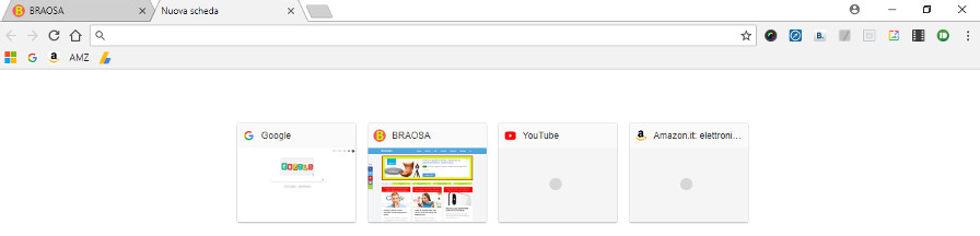 Aprire una nuova scheda browser chrome