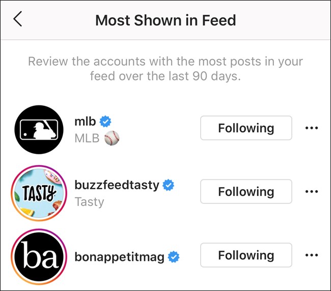 I più mostrati nei feed Instagram I più mostrati nei feed Instagram