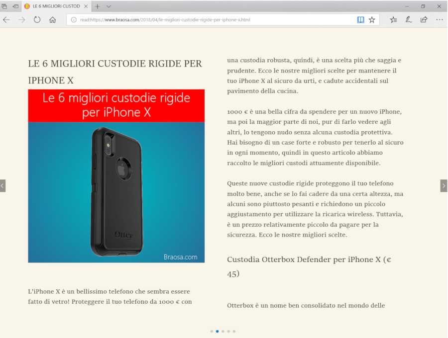 Pagina con una migliore formattazione per una leggibilità ottimale Pagina con una migliore formattazione per una leggibilità ottimale