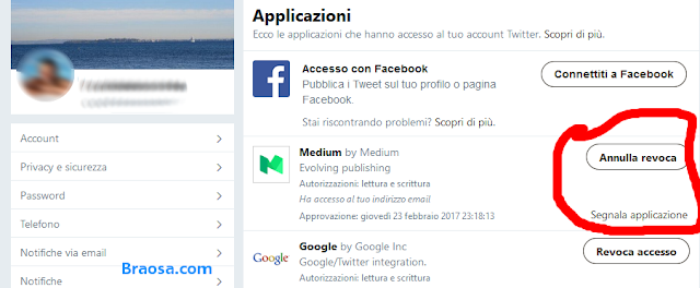 twitter segnalazione abuso applicazioni