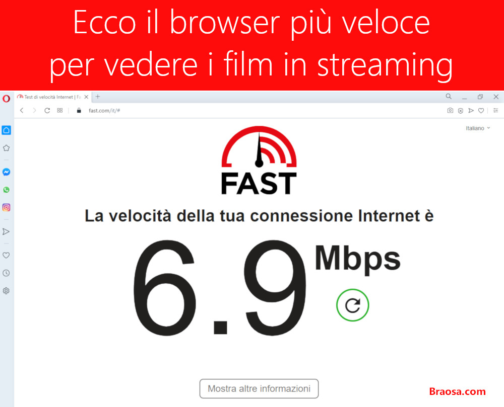 Il browser più veloce per vedere i film streaming on demand Il browser più veloce per vedere i film streaming on demand