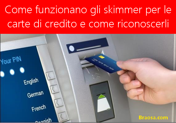 Come funzionano gli skimmer per leggere le carte di credito
