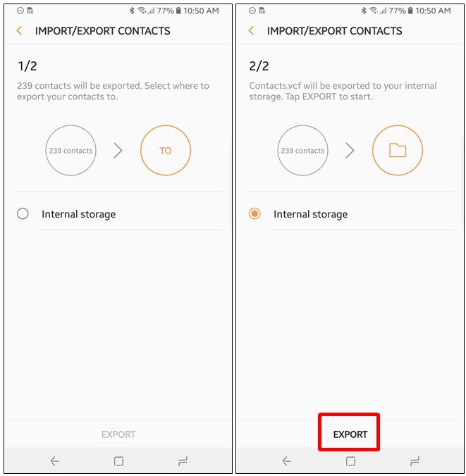 opzione-esportazione-contatti-android-samsung opzione-esportazione-contatti-android-samsung