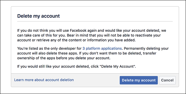 Come eliminare il tuo account Facebook